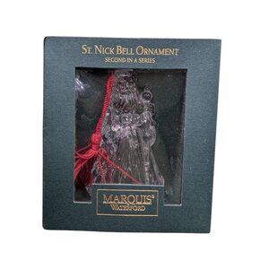 Marquis By Waterford St. Nick Bell Ornament Second In Series Crystal W Red bow